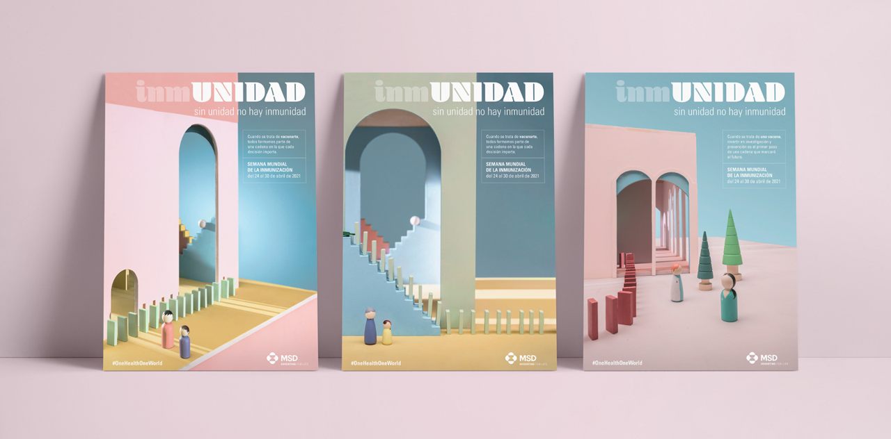 inmUNIDAD — carteles de la campaña para MSD
