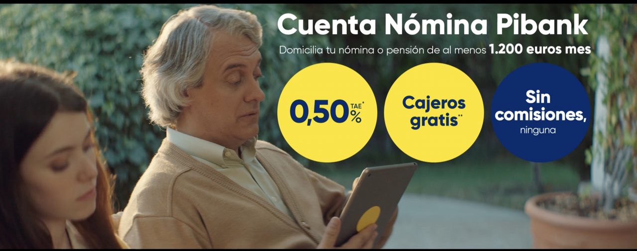 Fotograma de un spot de Pibank: Cuenta Nómina